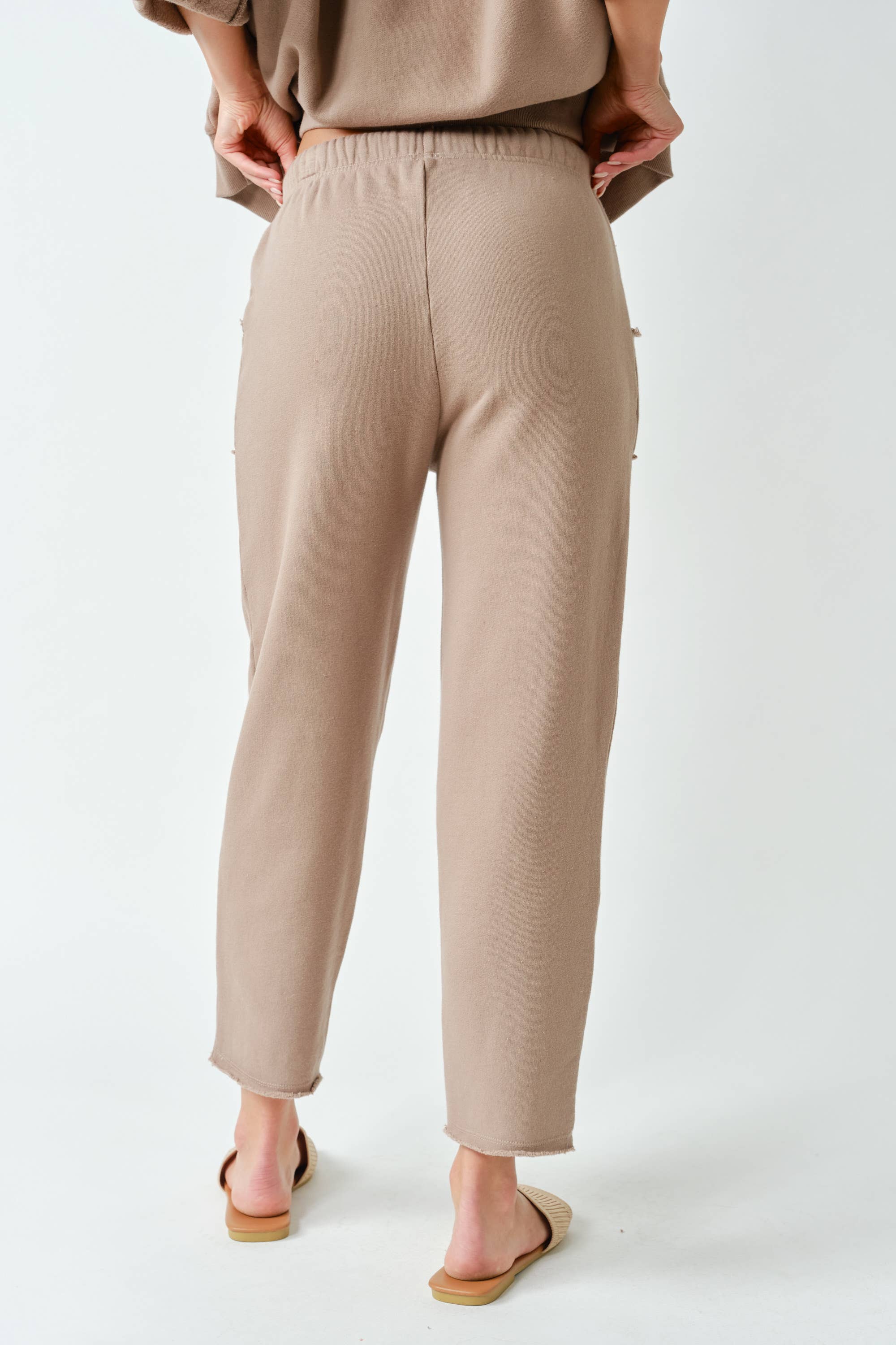 Malibu Tapered Lounge Pants | Silken Taupe