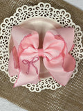Pink Coquette Moonstitch Hair Bow | Clip or Headband