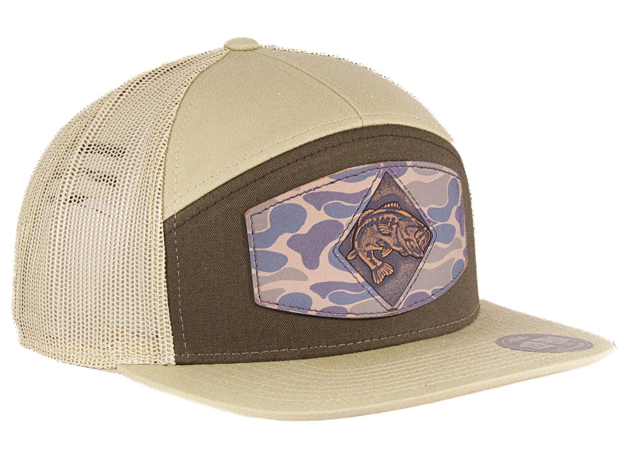 Bass Camo Brown Leather Patch Hat