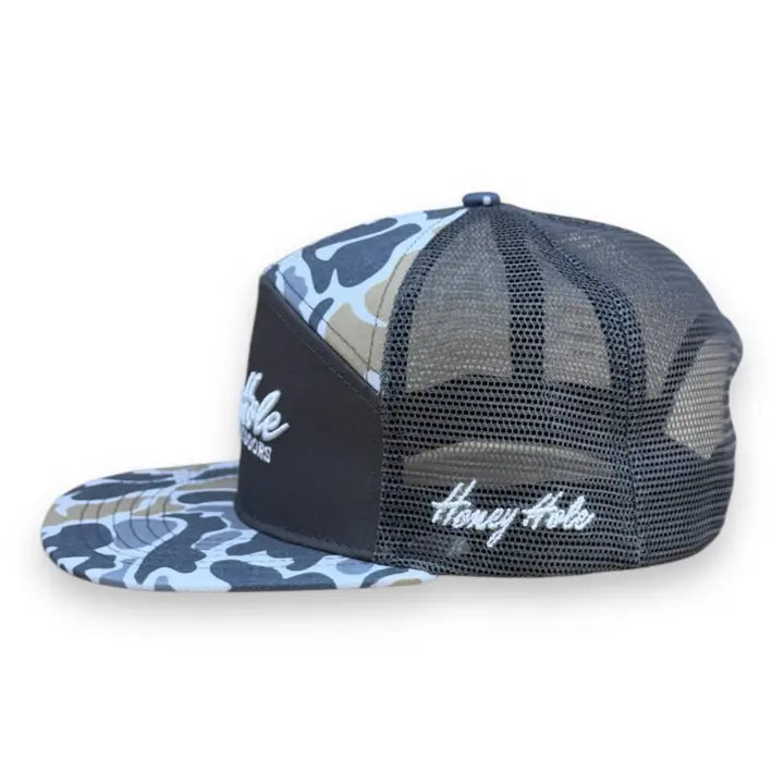 Honey Hole Flatbill Hat | Smoke Camo