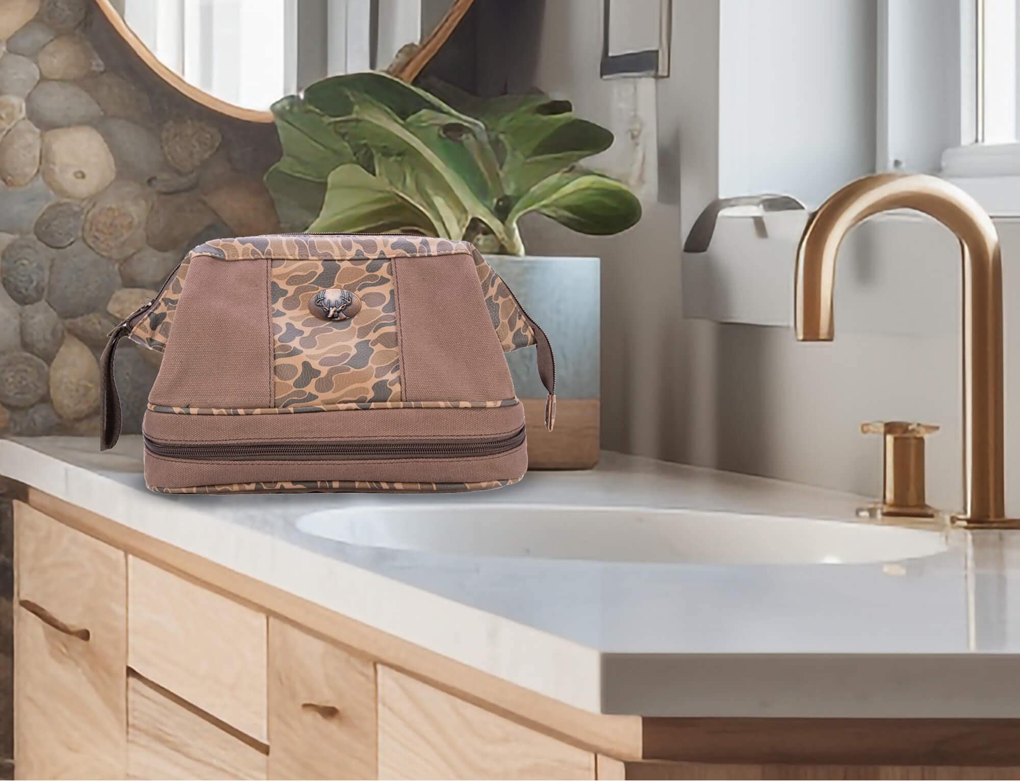 Buck Brown Canvas Toiletry Bag