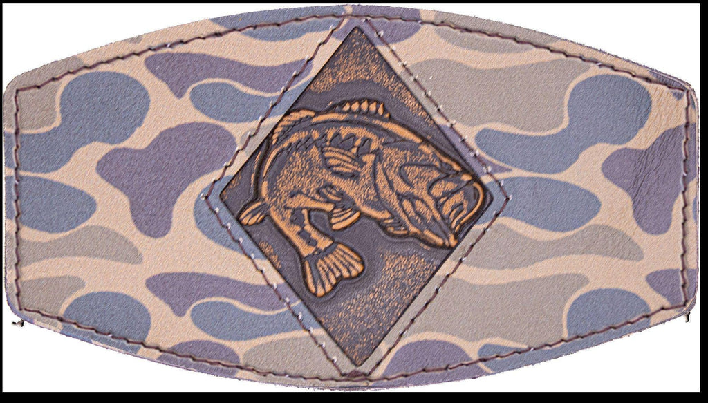 Bass Camo Brown Leather Patch Hat