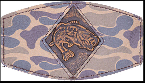 Bass Camo Brown Leather Patch Hat