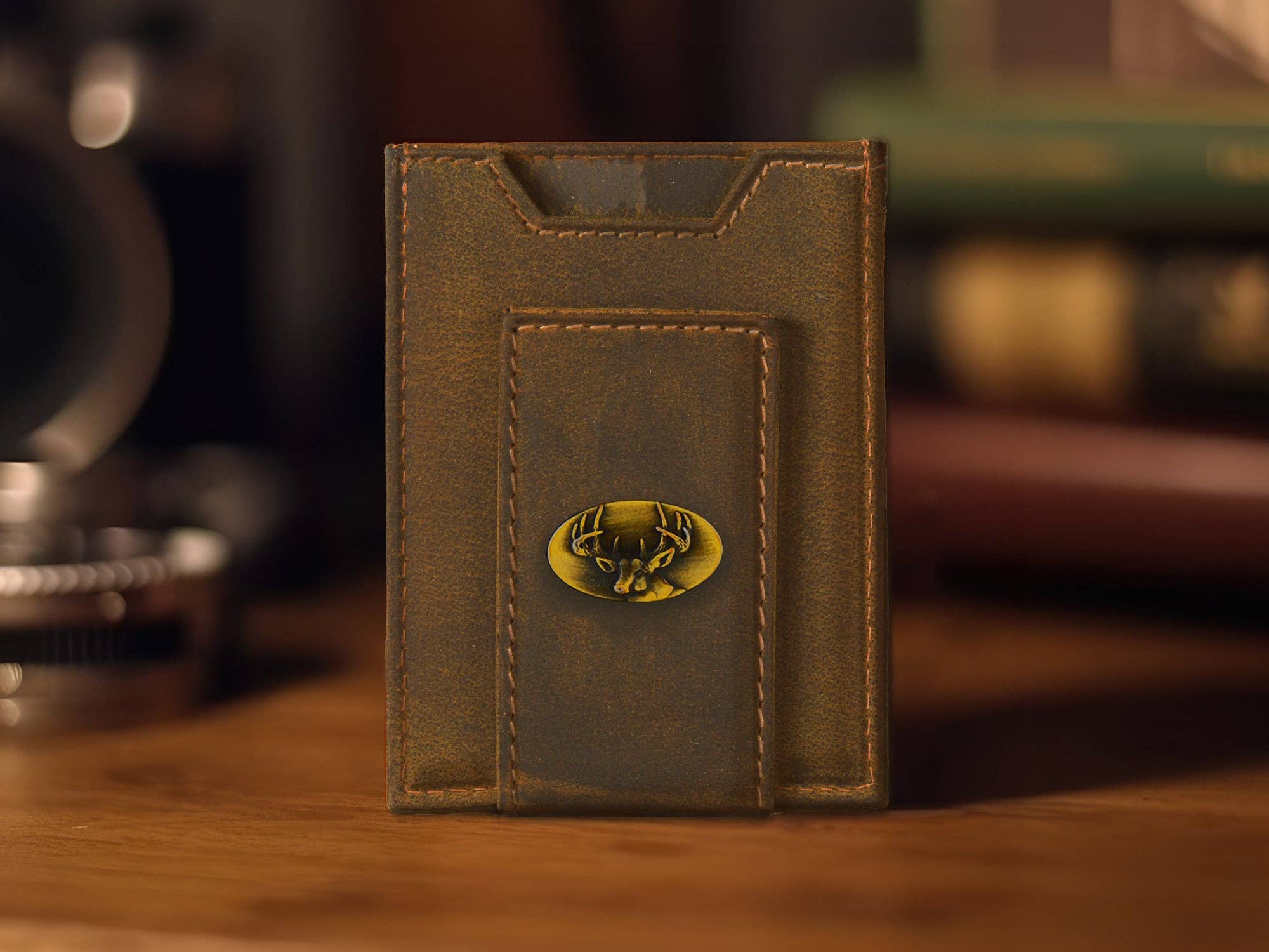 Buck Vintage Leather Magnetic Pocket Wallet
