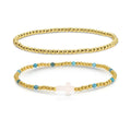 Cross Beaded Bracelet Set