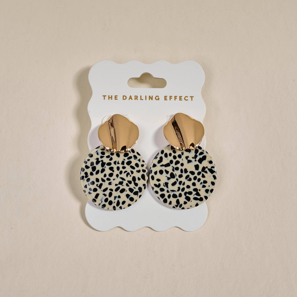 Marble Muse Earrings–Dalmatian Darling