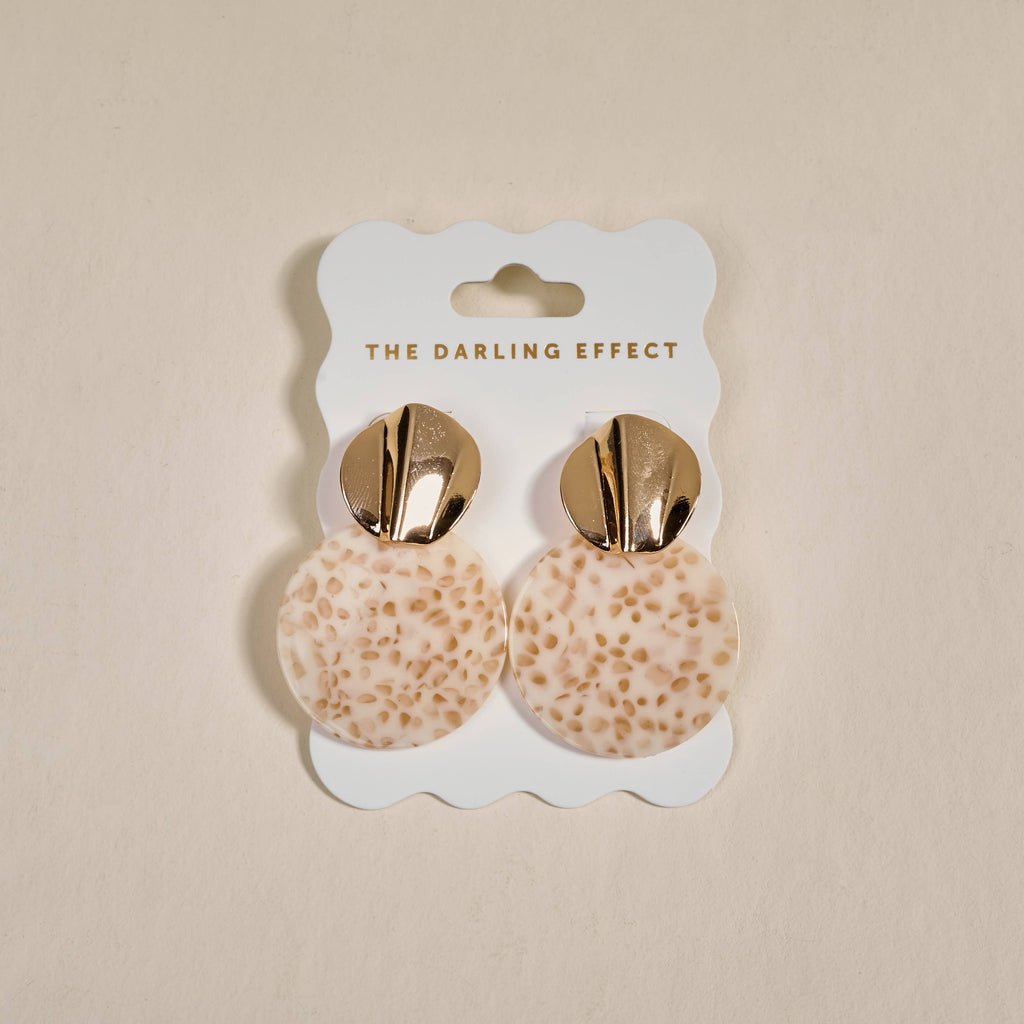 Marble Muse Earrings–Toffee Glow