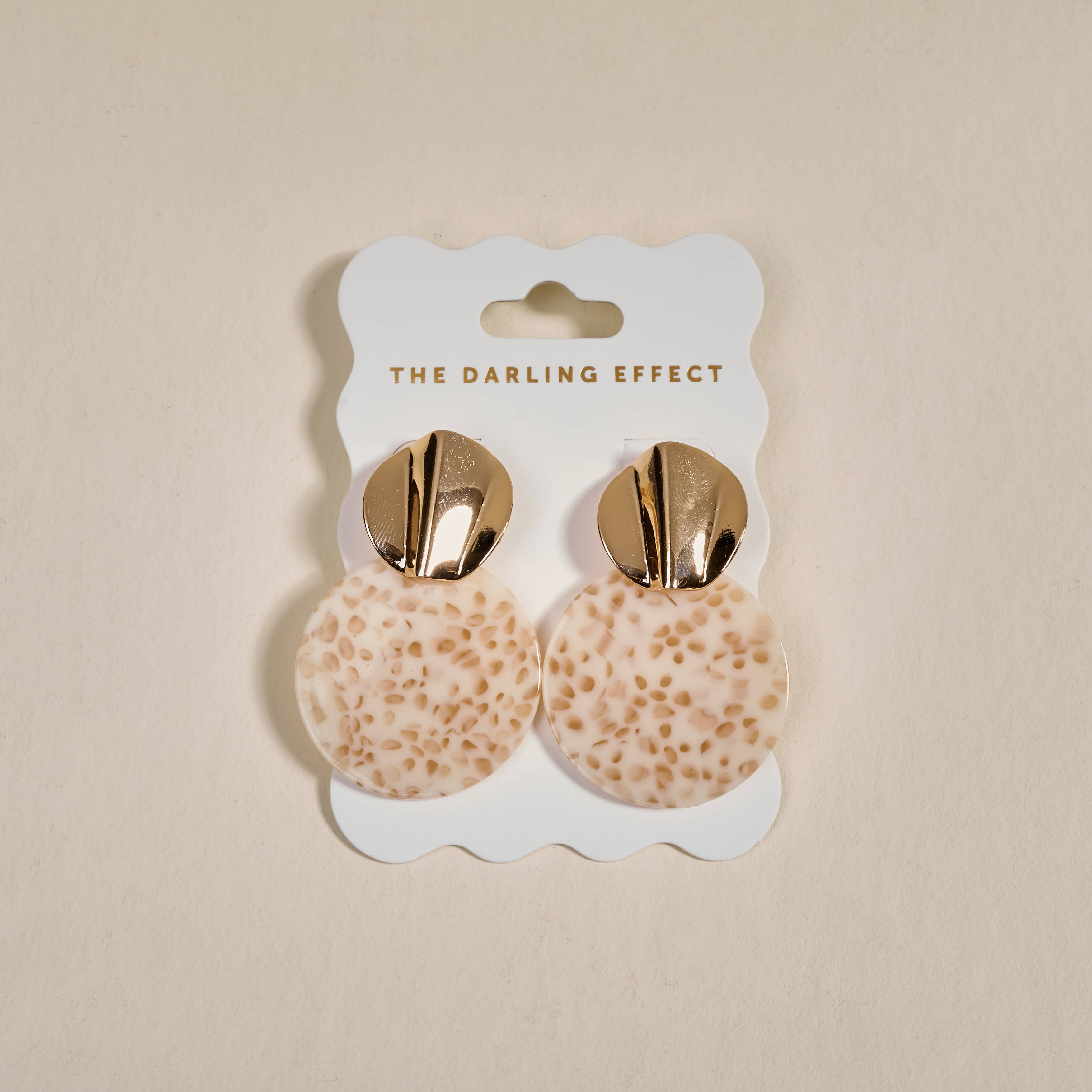 Marble Muse Earrings–Toffee Glow