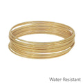 Water Resistant Gold Bangles Set