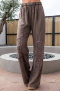 Mineral Wash Leopard Patchwork Pants