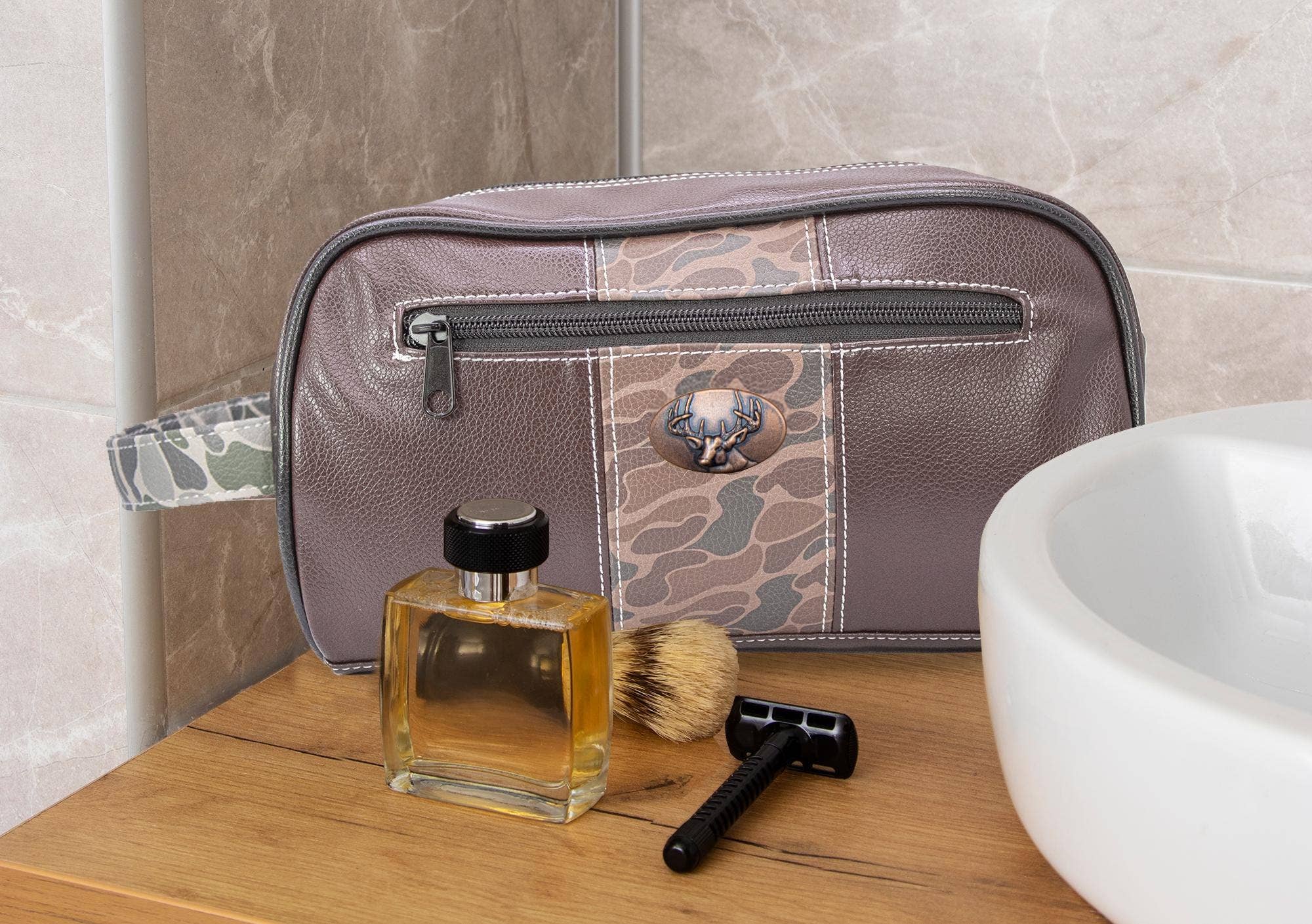Buck Old School Camo Dopp Toiletry Bag