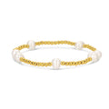 3mm Gold Beaded/Pearl Bracelet