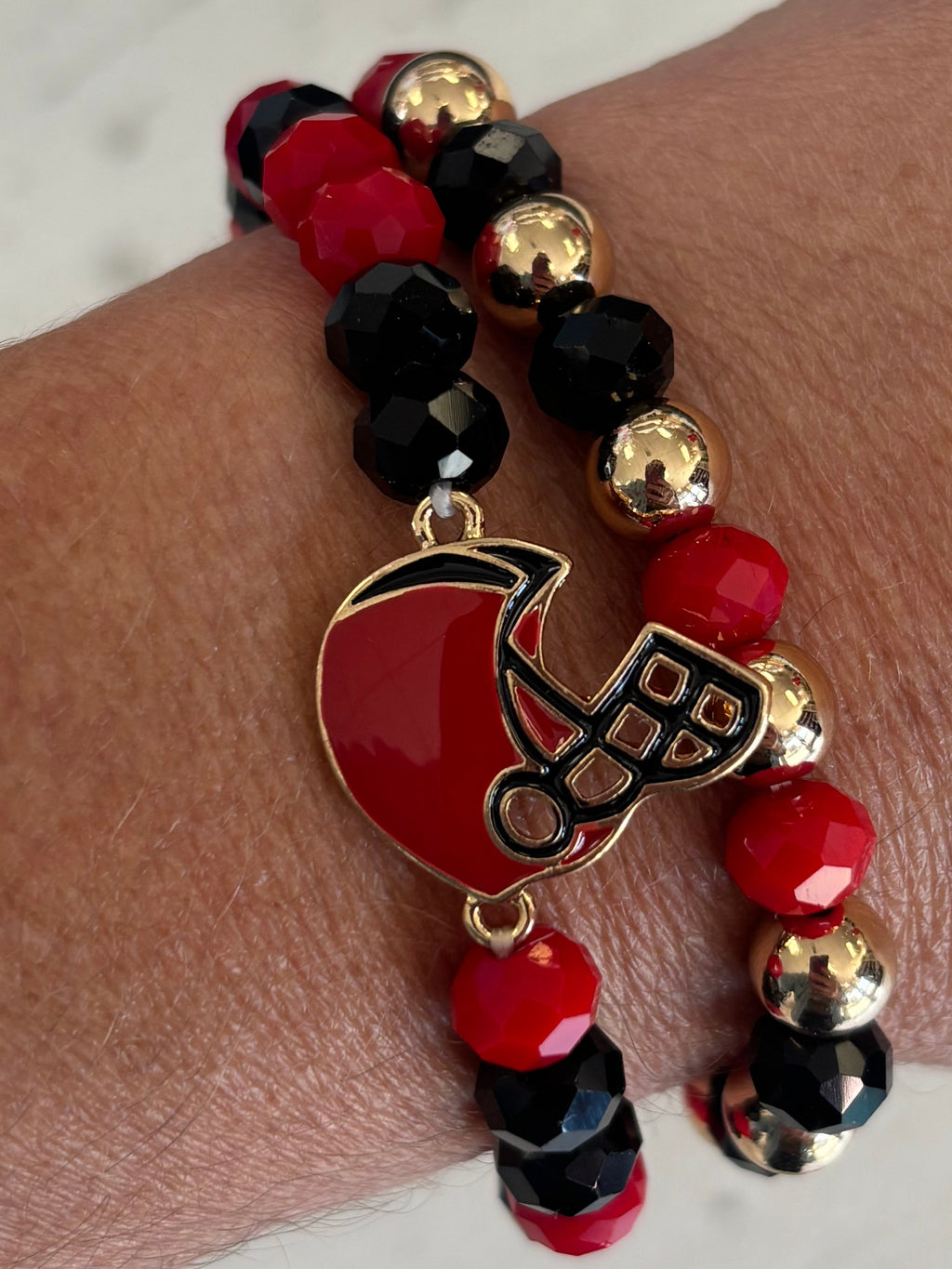 2-Piece Football Helmet Bracelets