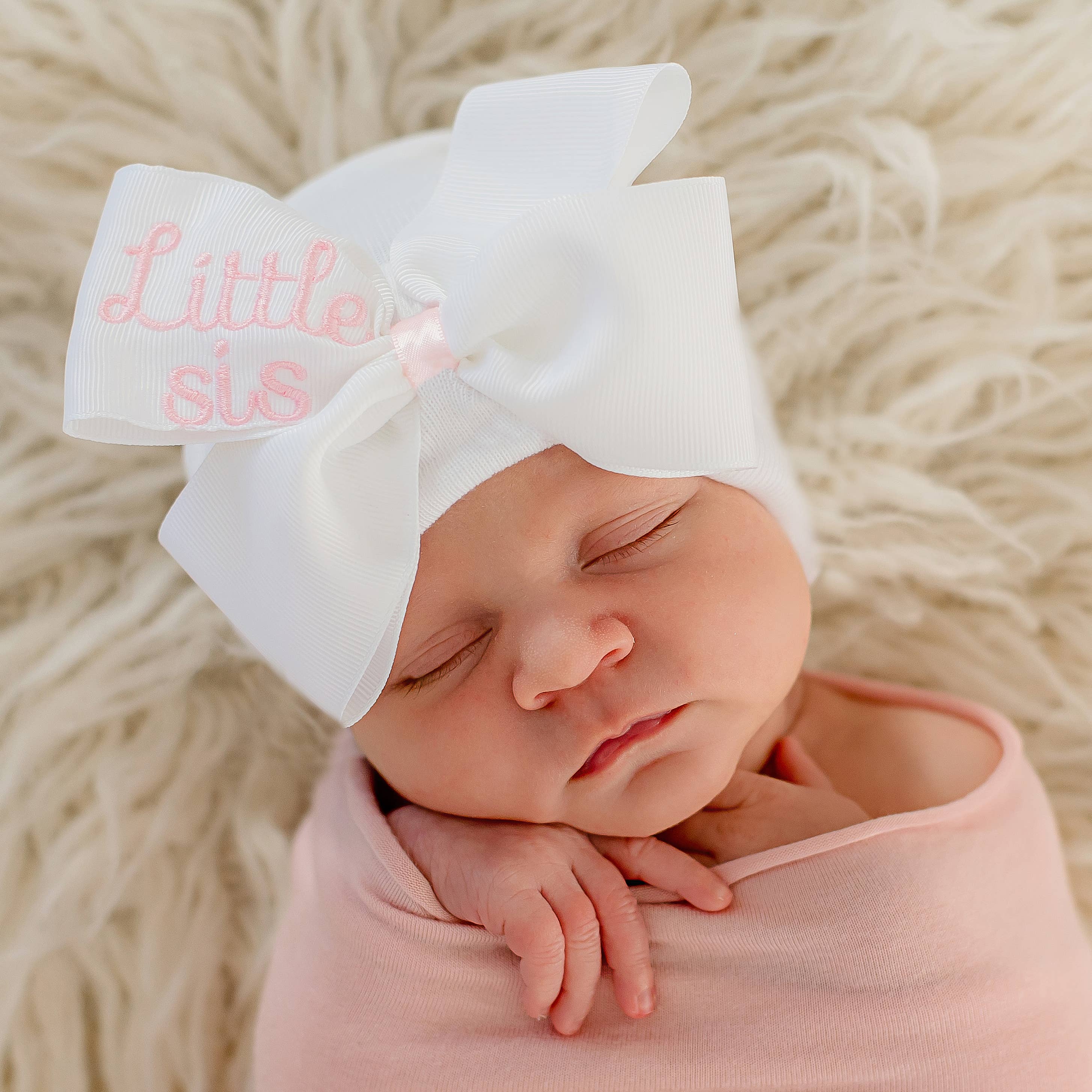 Little Sis Infant Hat w/ Bow