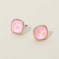 Cushion-Cut Iridescent Stud Earrings