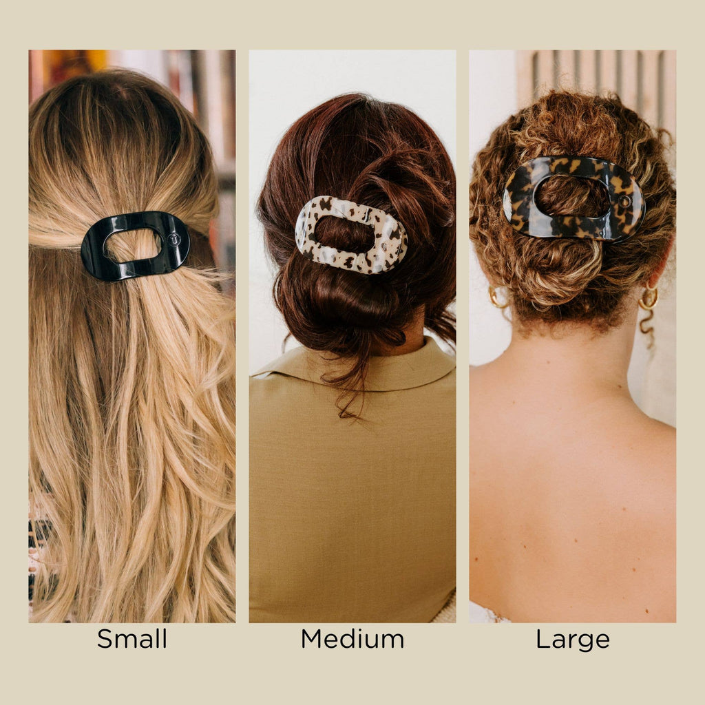 Round Flat Hair Clip | Small | Coconut White