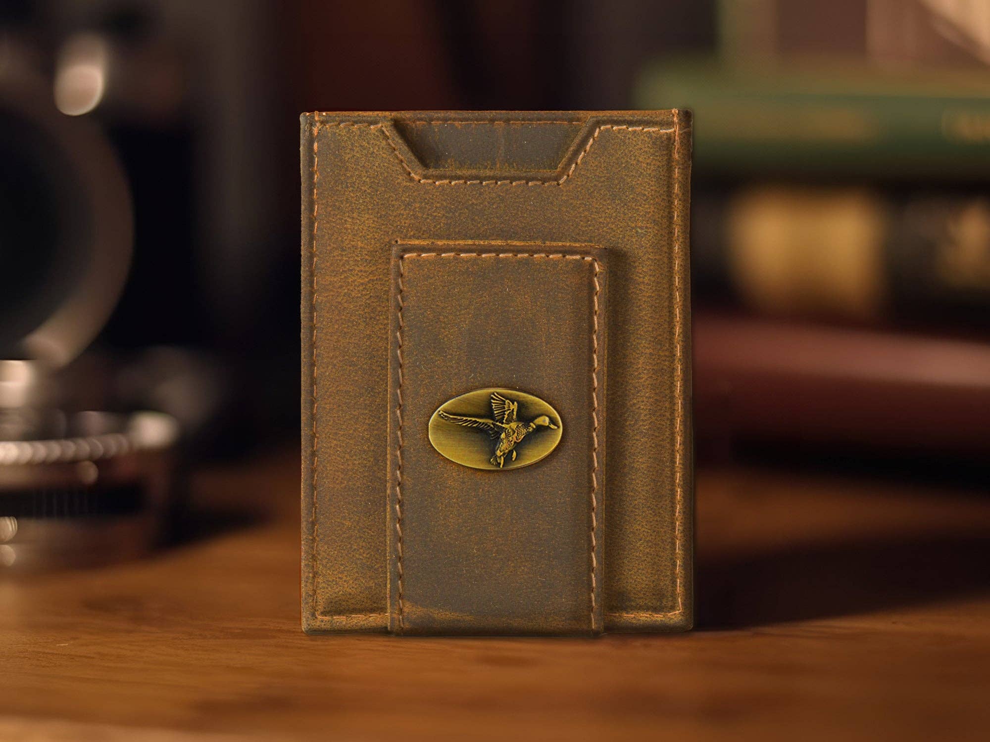 Mallard Vintage Leather Magnetic Pocket Wallet