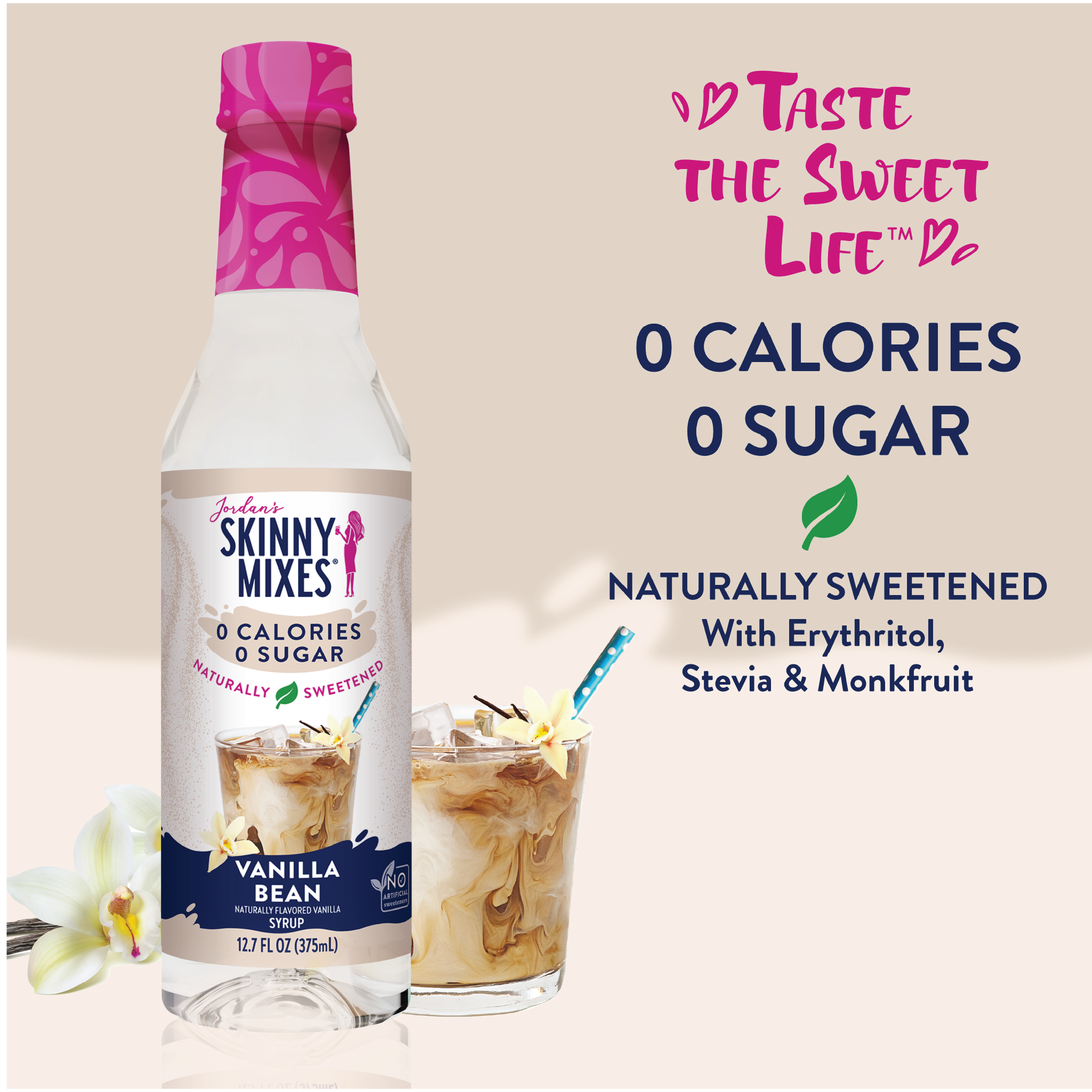 Naturally Sweetened Vanilla Bean Syrup - 375ml