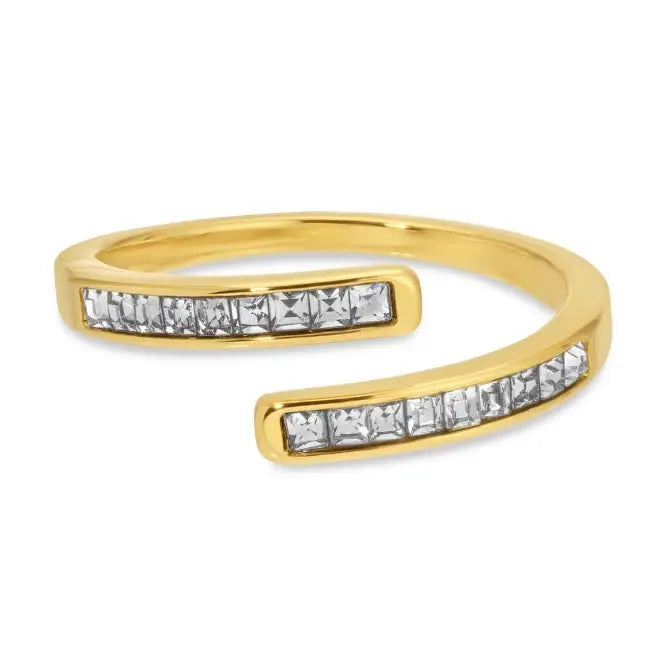 CZ Water-Resistant Adjustable Ring