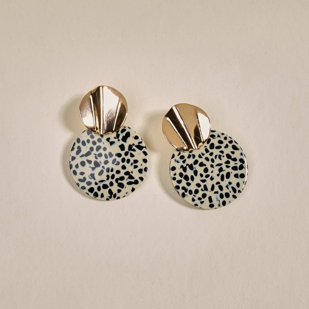 Marble Muse Earrings–Dalmatian Darling