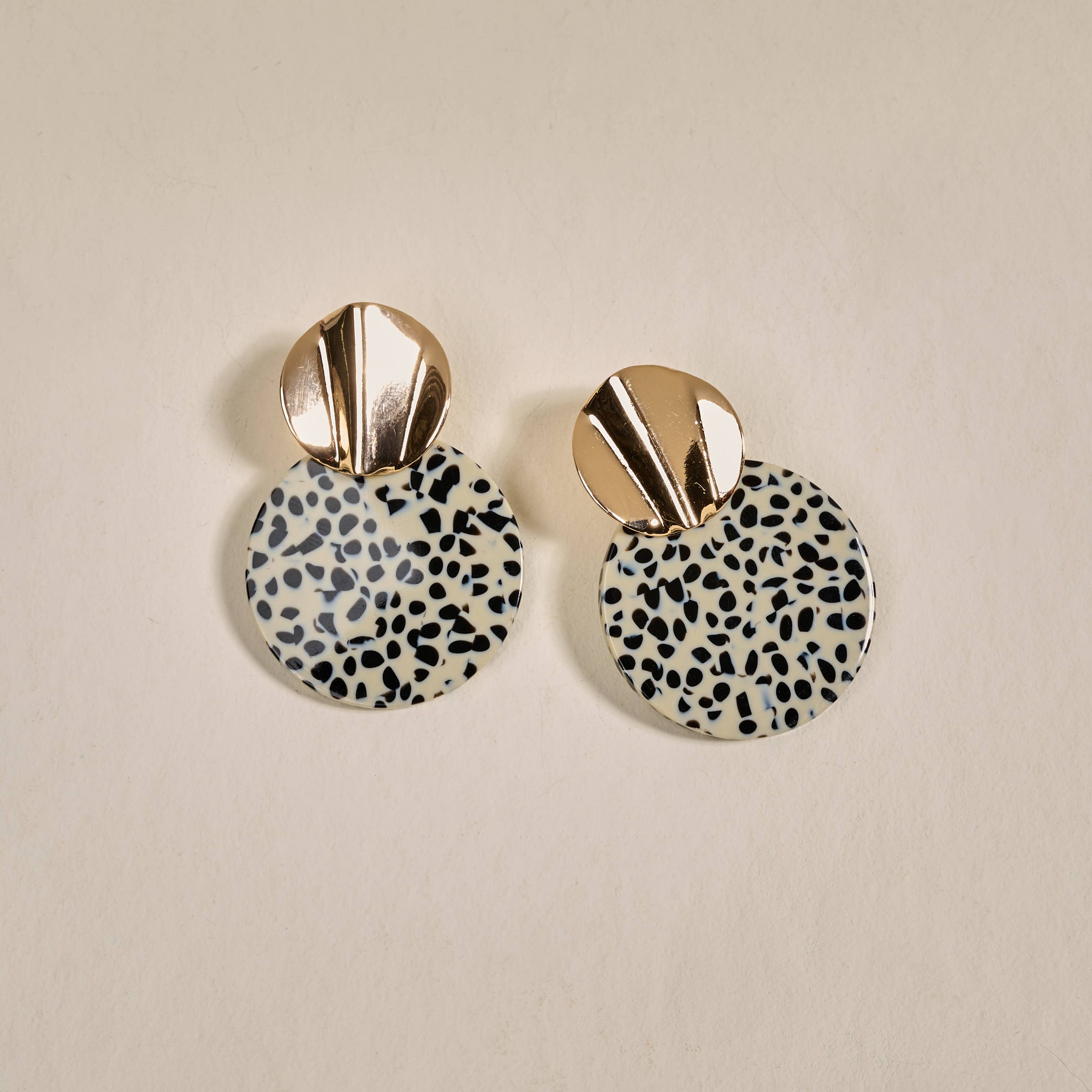 Marble Muse Earrings–Dalmatian Darling