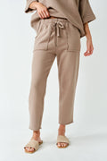 Malibu Tapered Lounge Pants | Silken Taupe