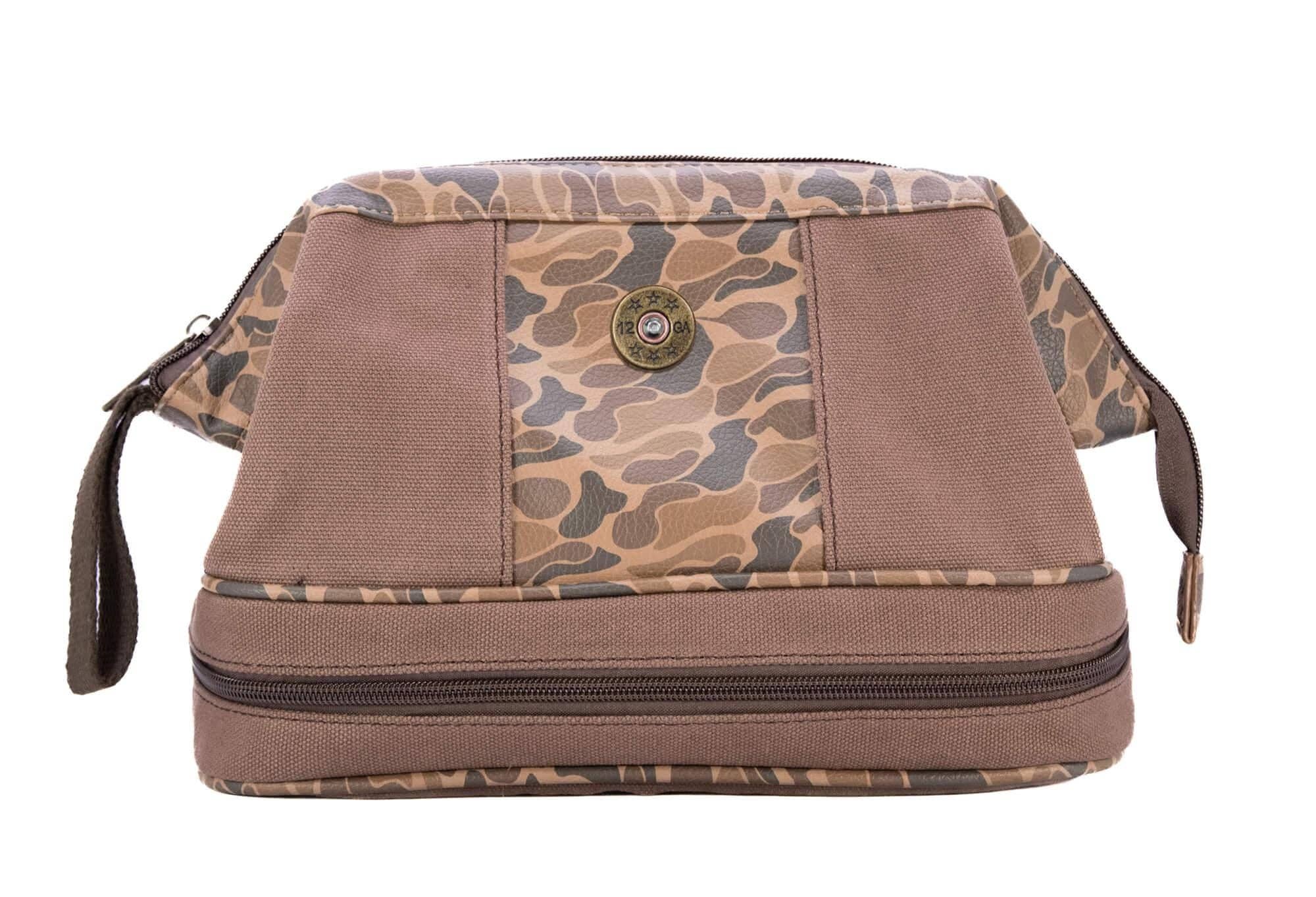 Shot Shell Brown Canvas Toiletry Bag