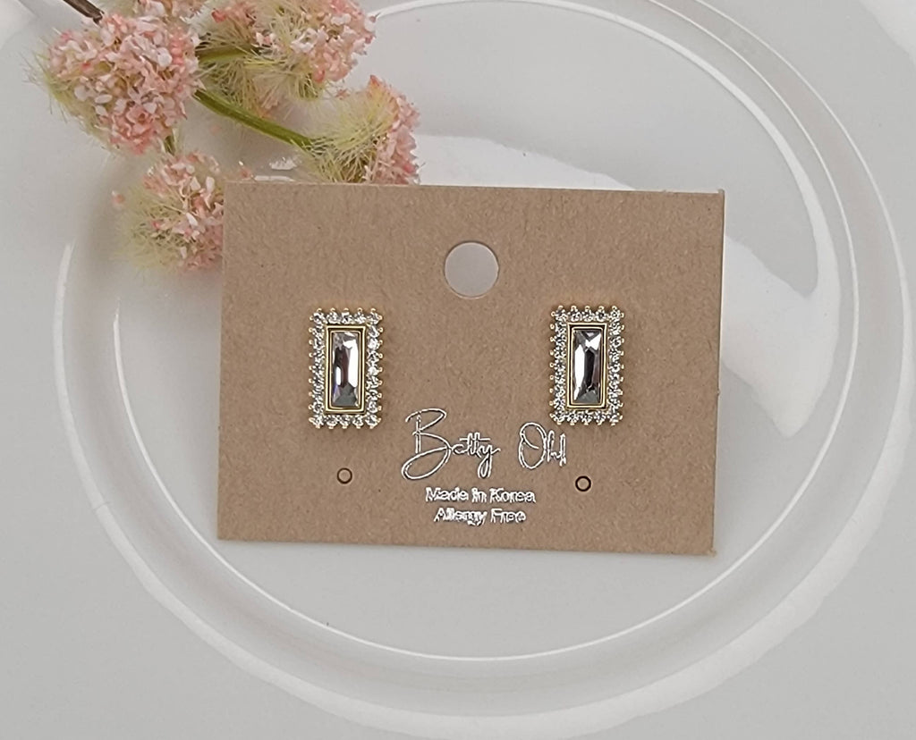 Rectangle Post Earrings