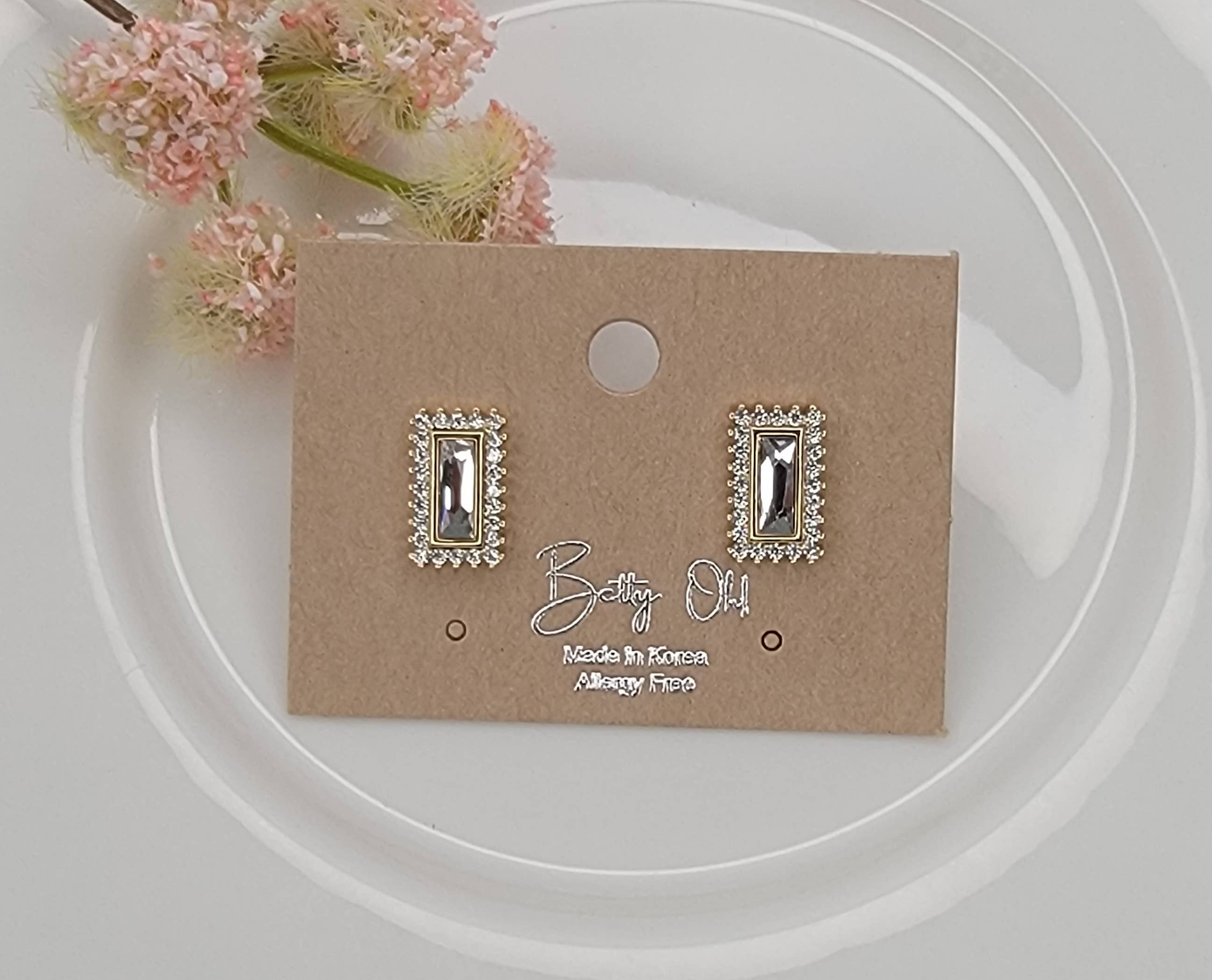 Rectangle Post Earrings