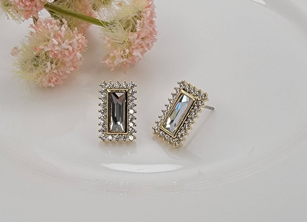 Rectangle Post Earrings