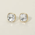 Cushion-Cut Iridescent Stud Earrings