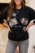 Embroidered Patch Game Day Sweatshirt