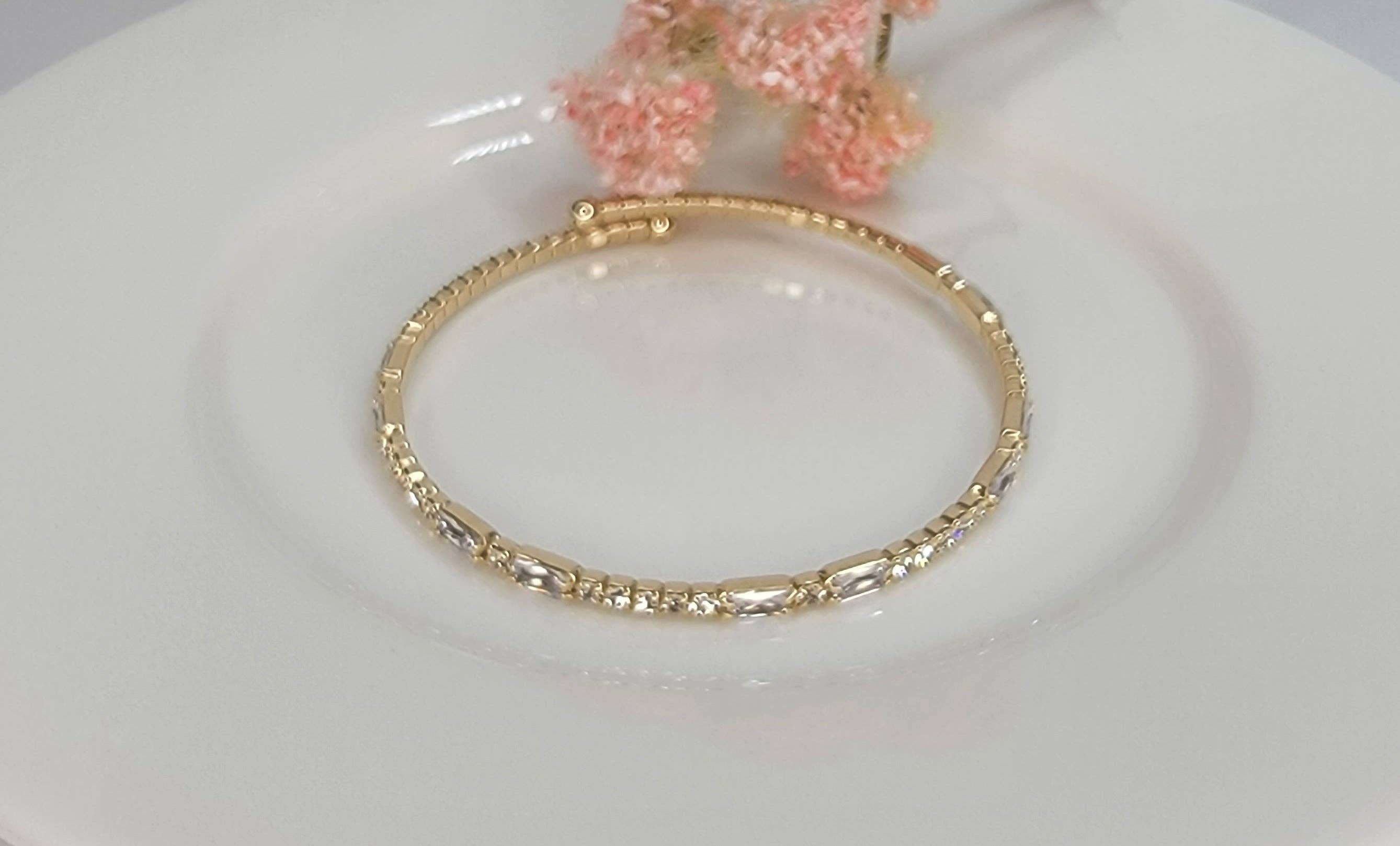 Stackable CZ Rhinestones Bracelet