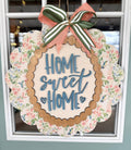 HOME SWEET HOME HUMMING BIRD SCALLOPED SIGN