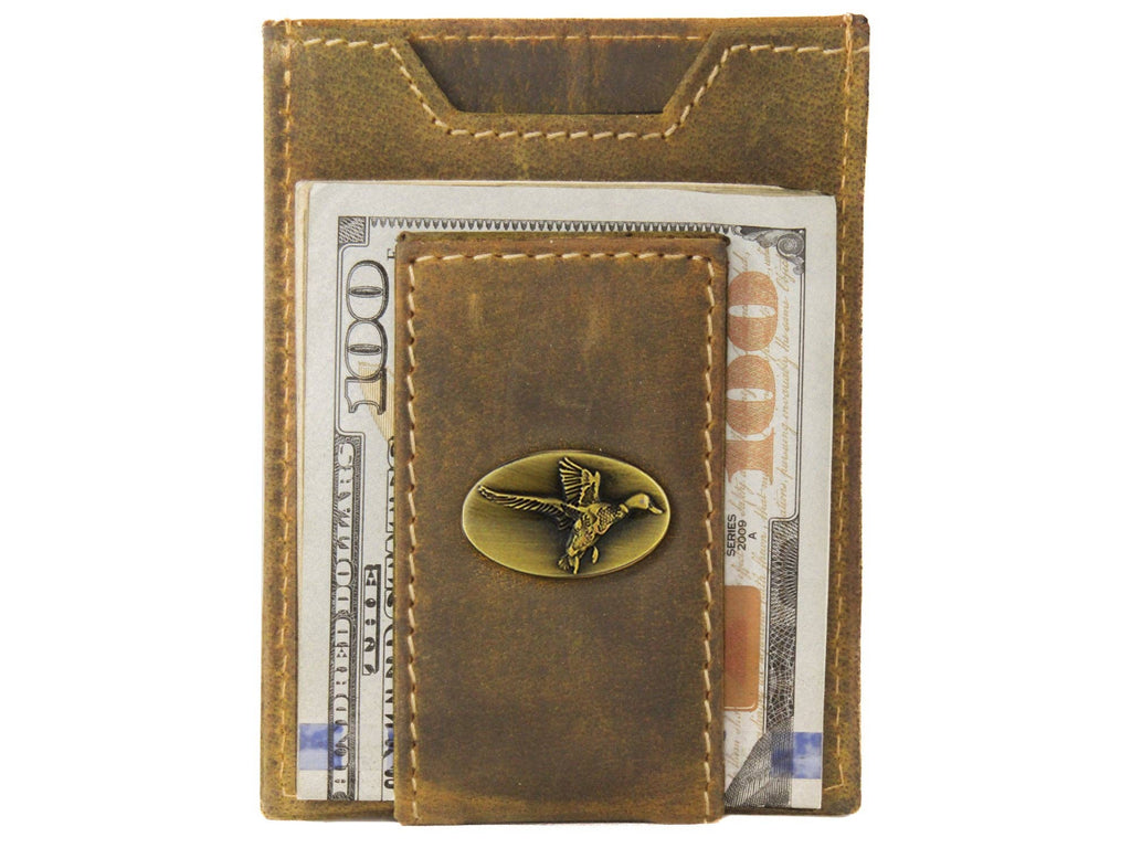 Mallard Vintage Leather Magnetic Pocket Wallet