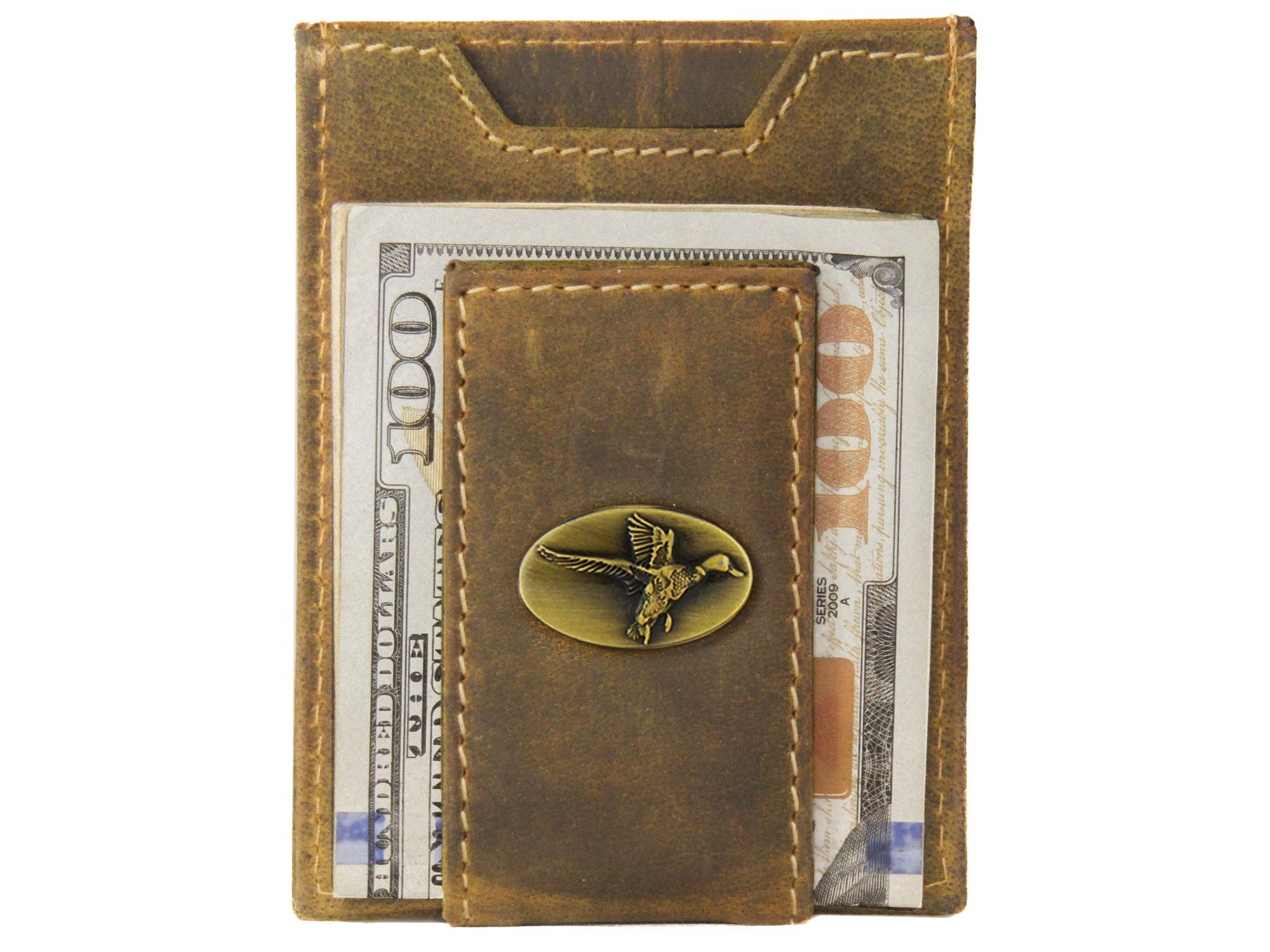 Mallard Vintage Leather Magnetic Pocket Wallet