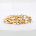 3mm Beaded Stretch Bracelet w/ Pearls/Crystals