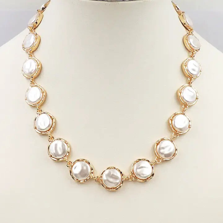Gold Freshwater Pearl Necklace