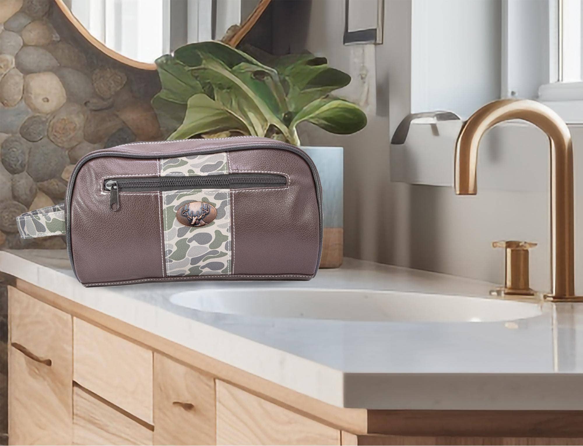 Buck Old School Camo Dopp Toiletry Bag