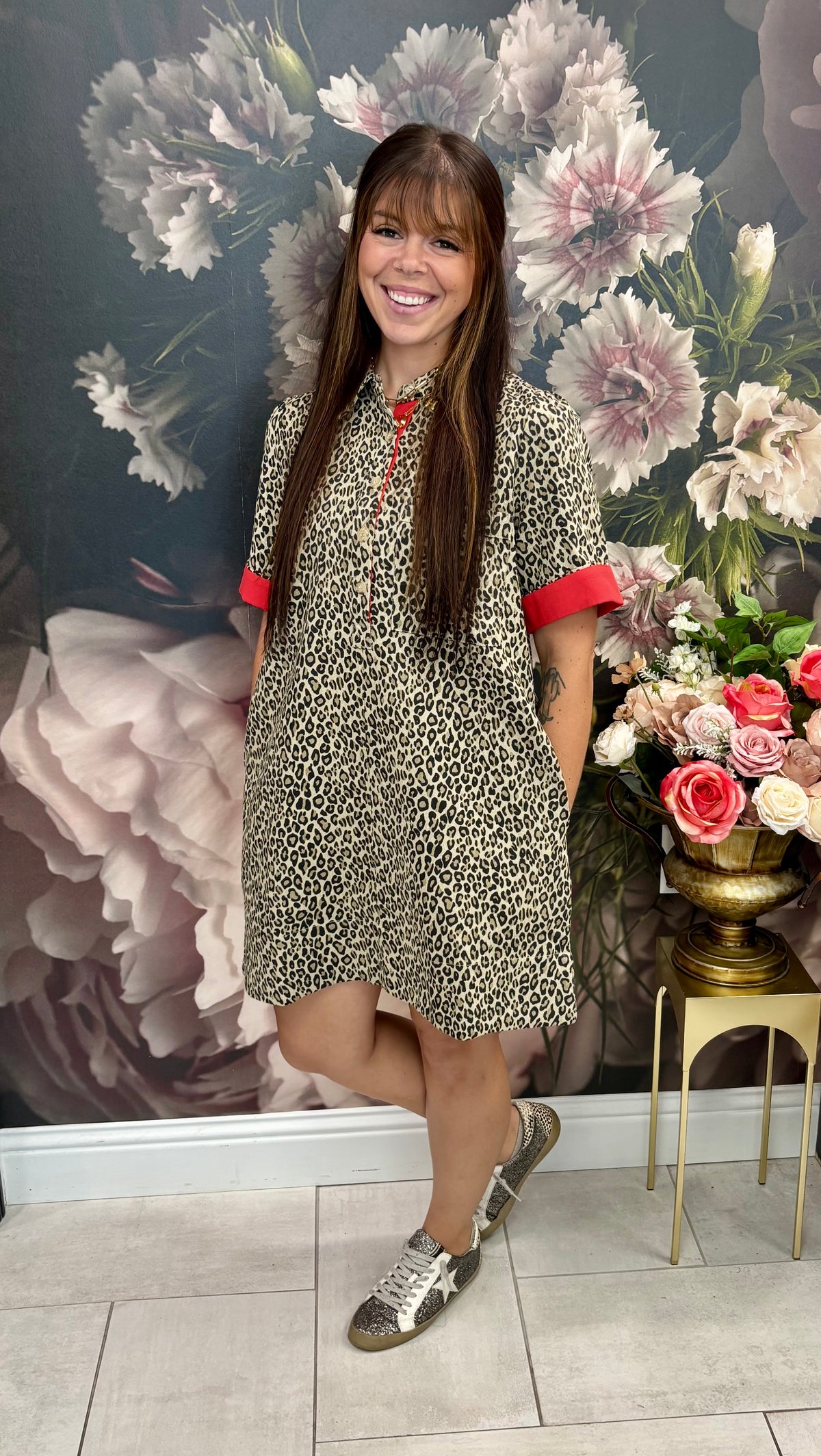Leopard Button-Down Dress