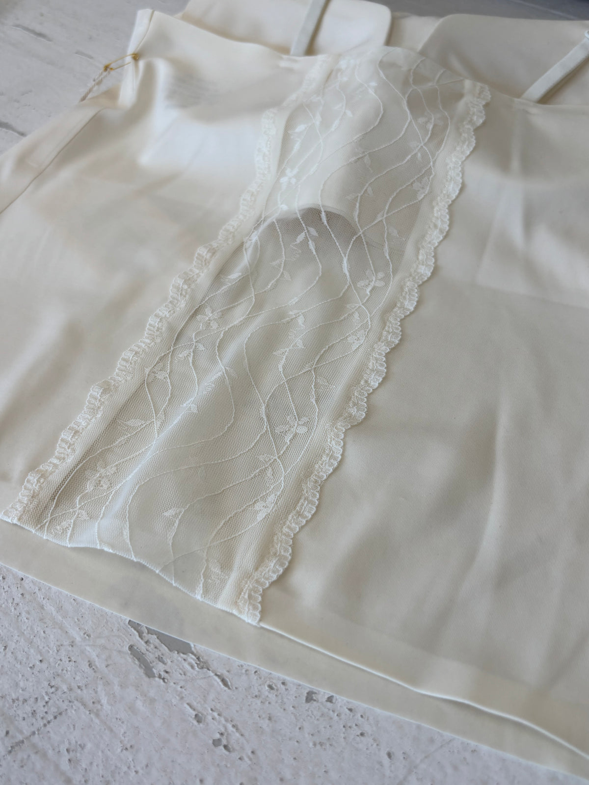 Cami w/ Floral Lace Back Panel