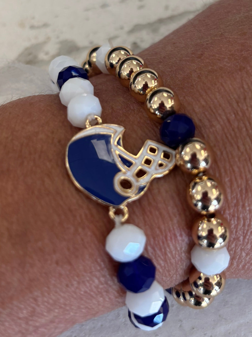 2-Piece Football Helmet Bracelets