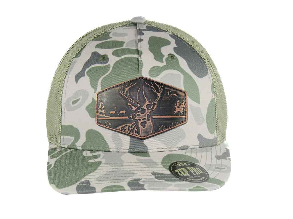 Zep-Pro Buck Stitched Leather Patch Hat
