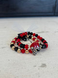 2-Piece Football Helmet Bracelets