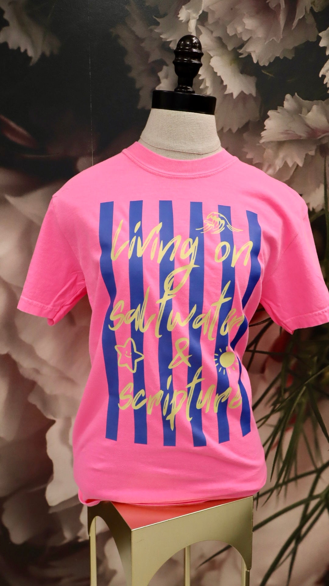 Living On Saltwater & Scripture CC Tee