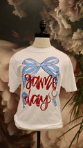 Game Day Baseball Coquet Bow CC Tee