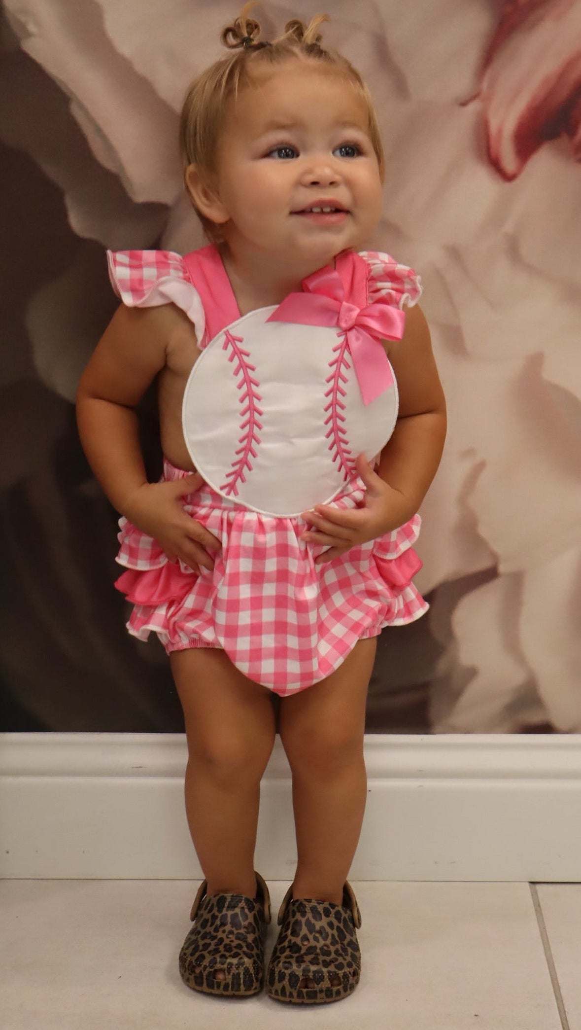 Little Slugger Ruffle Romper