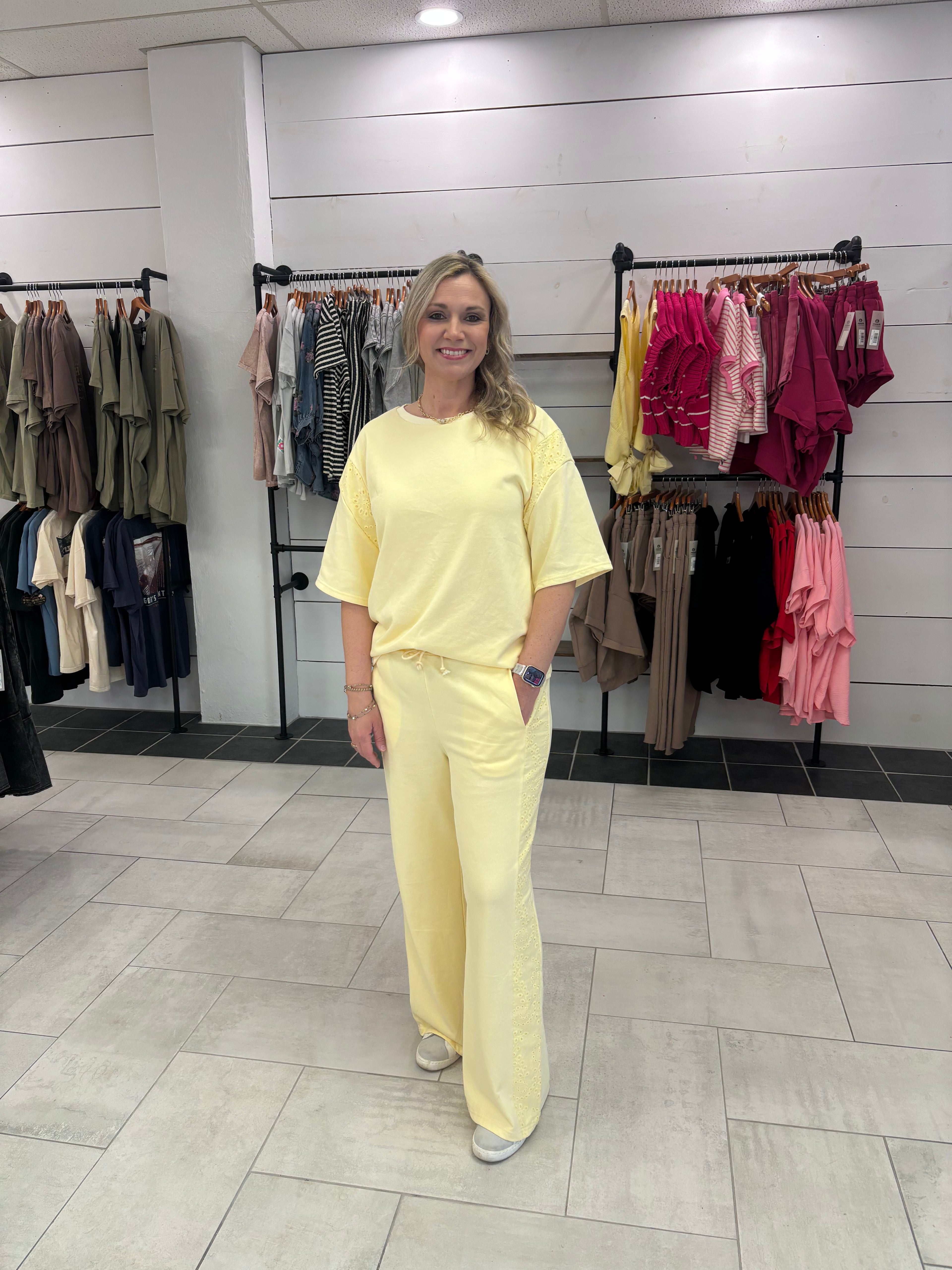 Oversized Tee 2 Piece Set | Yellow