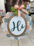 HI SCALLOPED SIGN