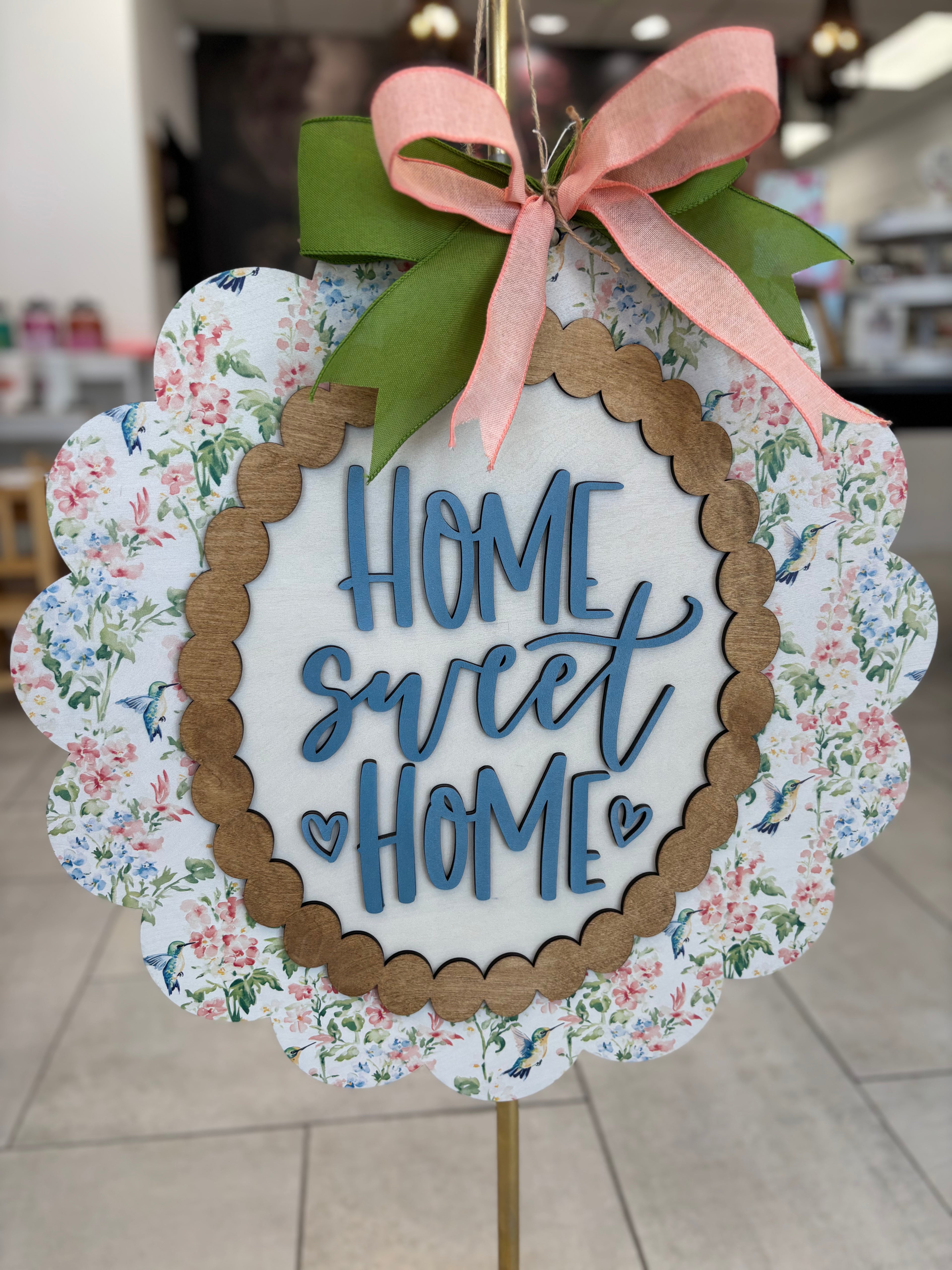 HOME SWEET HOME HUMMINGBIRD SIGN